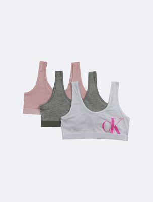 Girls Modern Cotton 3-Pack Bralette by CALVIN KLEIN