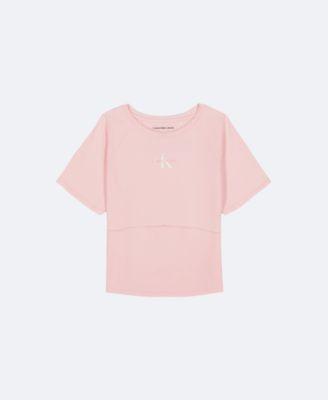 Girls Monologo Slim Baby Tee by CALVIN KLEIN