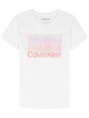 Girls Ombre Logo Graphic Classic T-Shirt by CALVIN KLEIN
