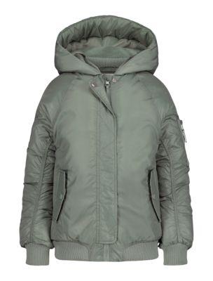 Girls Padded Raglan Sleeve Jacket by CALVIN KLEIN