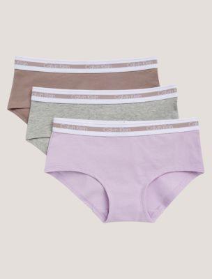 Girls Varsity Cotton Stretch 3-Pack Hipster by CALVIN KLEIN