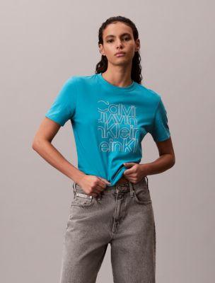 Glitter Logo Graphic Classic T-Shirt by CALVIN KLEIN