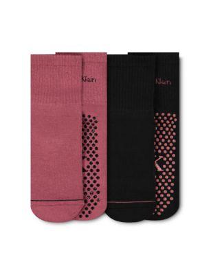 Gripper Cushion High Quarter 2-Pack Socks | Calvin Klein by CALVIN KLEIN