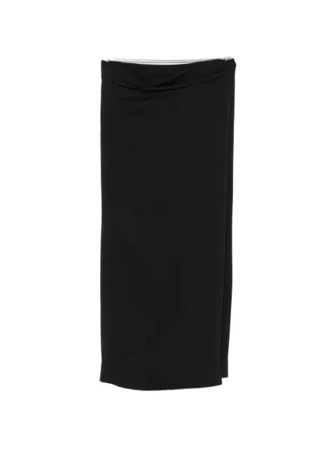 Hallie wrap-style straight midi skirt by CALVIN KLEIN