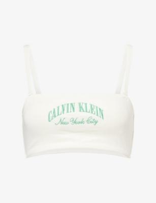Heritage Classic Stretch-Cotton Bandeau Bralette by CALVIN KLEIN