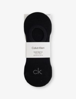 High-Cut Stretch-Cotton No-Show Socks by CALVIN KLEIN