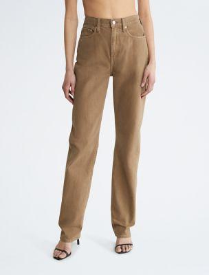High Rise Straight Leg Fit Jeans by CALVIN KLEIN