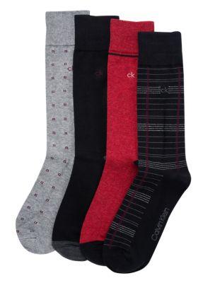 Holiday Combed Cotton 4-Pack Dress Socks | Calvin Klein by CALVIN KLEIN