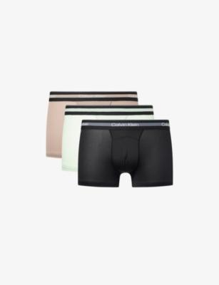 Icon Active Mesh Pack of Three Jersey Trunks by CALVIN KLEIN