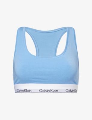Icon Branded Cotton and Modal-Blend Bralette by CALVIN KLEIN