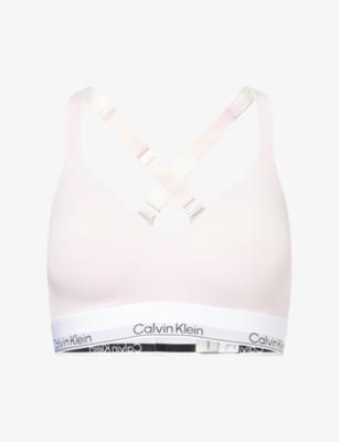 Icon Branded Cotton and Modal-Blend Bralette by CALVIN KLEIN