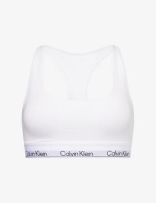 Icon Branded Cotton and Modal-Blend Bralette by CALVIN KLEIN
