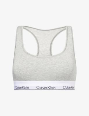 Icon Branded Cotton and Modal-Blend Bralette by CALVIN KLEIN