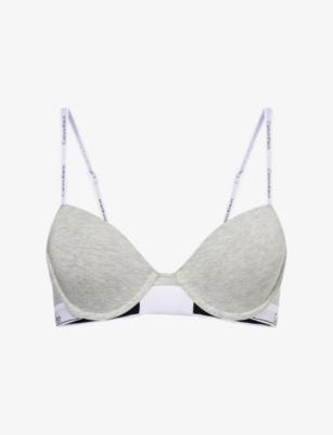 Icon Branded Cotton and Modal-Blend Demi Bra by CALVIN KLEIN