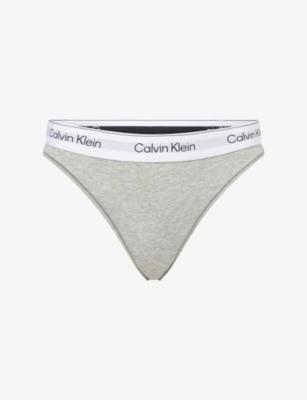 Icon Branded Cotton and Modal-Blend Tanga Briefs by CALVIN KLEIN
