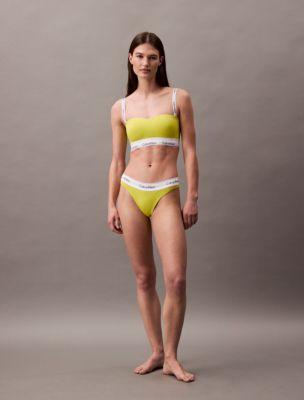 Icon Cotton Modal Lightly Lined Bandeau Bra + Thong | Calvin Klein by CALVIN KLEIN