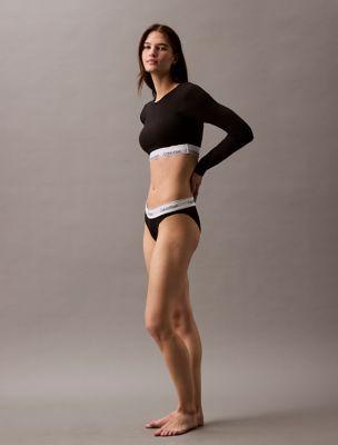 Icon Cotton Modal Lightly Lined Long Sleeve Bralette + Bikini | Calvin Klein by CALVIN KLEIN