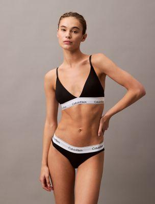 Icon Cotton Modal Lightly Lined Triangle Bralette by CALVIN KLEIN