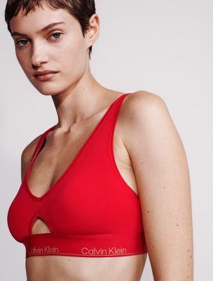 Icon Cotton Modal Lightly Lined Triangle Bralette by CALVIN KLEIN