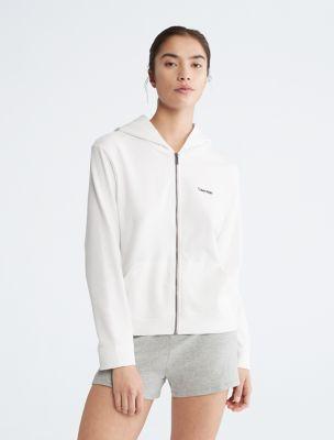 Icon Cotton Modal Lounge Full Zip Hoodie by CALVIN KLEIN