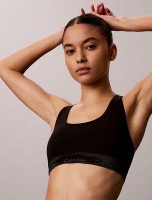 Icon Cotton Modal Metallic Unlined Bralette by CALVIN KLEIN