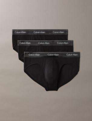Icon Cotton Stretch Metallic 3-Pack Hip Brief by CALVIN KLEIN