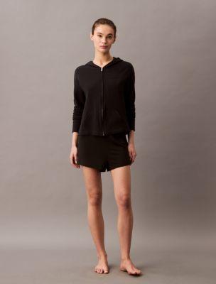 Icon Cotton Terry Zip Sleep Hoodie by CALVIN KLEIN