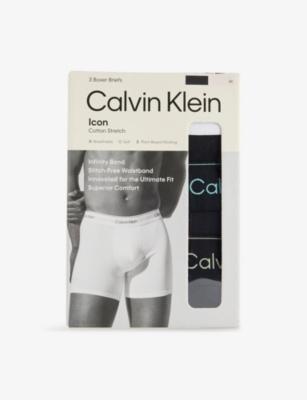 Icon Low-Rise Pack-Of-Three Stretch-Cotton Trunks by CALVIN KLEIN