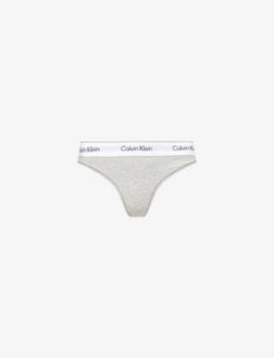 Icon Modal Cotton-Blend Thong by CALVIN KLEIN