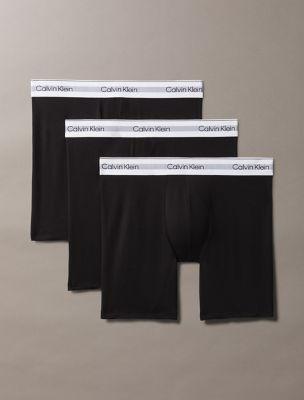 Icon Modal Mesh 3-Pack Long Boxer Brief by CALVIN KLEIN