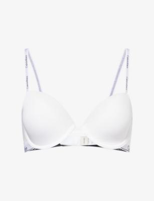 Icon Moulded-Cups Stretch-Cotton Blend Bra by CALVIN KLEIN