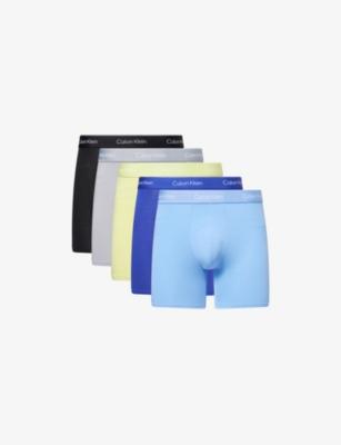 Icon Pack of Five Stretch-Cotton Boxer Briefs by CALVIN KLEIN
