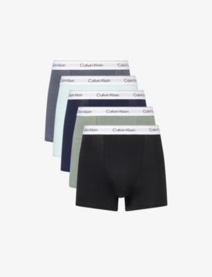 Icon Pack of Five Stretch-Cotton Trunks by CALVIN KLEIN