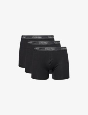 Icon Pack of Three Stretch-Cotton Boxer Briefs by CALVIN KLEIN