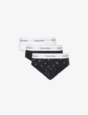 Icon Pack of Three Stretch-Cotton Briefs by CALVIN KLEIN