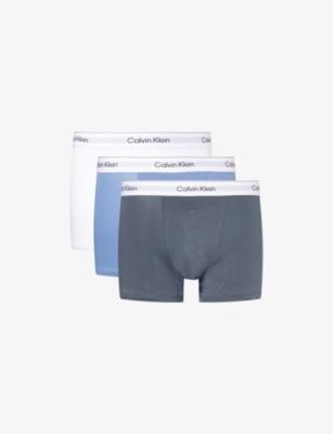 Icon Pack of Three Stretch-Cotton Trunks by CALVIN KLEIN