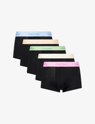 Icon Pride Low-Rise Pack of Five Cotton-Stretch Trunks by CALVIN KLEIN