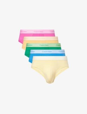 Icon Pride Pack of Five Stretch-Cotton Hip Briefs by CALVIN KLEIN