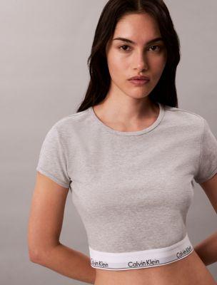 Icon Sport Cotton Cropped T-Shirt by CALVIN KLEIN