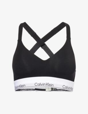 Icon Stitch-Free Stretch-Cotton Blend Bra by CALVIN KLEIN
