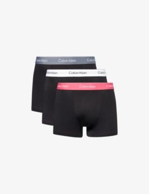 Icon Stretch-Cotton Trunks Pack of Three by CALVIN KLEIN