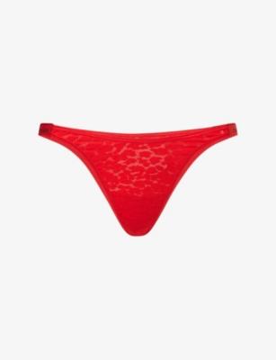 Icon Stretch-Lace Thong by CALVIN KLEIN