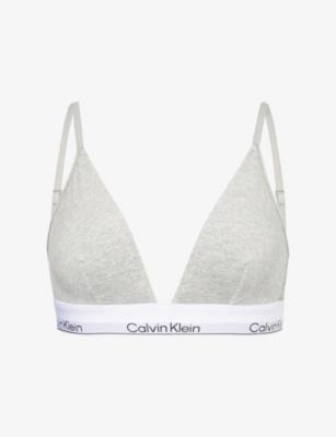 Icon Unlined Cotton-Modal Jersey Triangle Bralette by CALVIN KLEIN