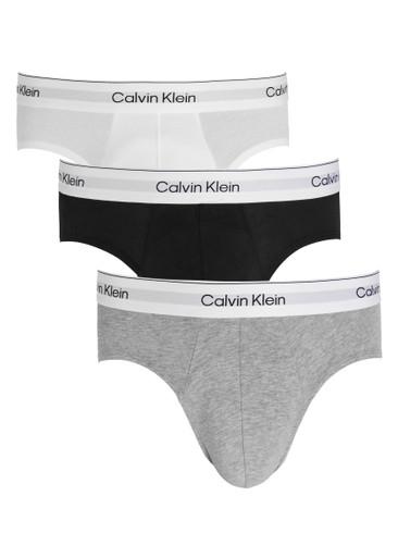 Icon stretch-cotton briefs - set of three by CALVIN KLEIN