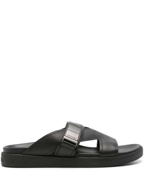 Iconic logo-buckle slides by CALVIN KLEIN