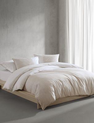Ikat Pinstripe Cotton Percale Comforter Set by CALVIN KLEIN