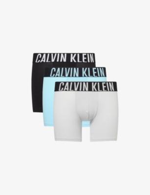 Intense Power Pack of Three Stretch-Cotton Boxer Briefs by CALVIN KLEIN
