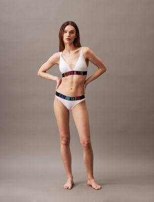 Intense Power Pride Lightly Lined Triangle Bralette by CALVIN KLEIN