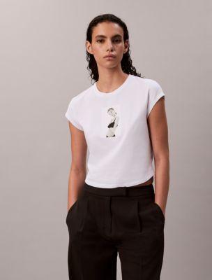 Kate Moss Graphic Baby Tee by CALVIN KLEIN