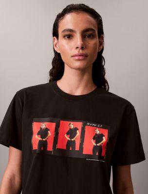 Kate Moss Graphic Boxy T-Shirt by CALVIN KLEIN